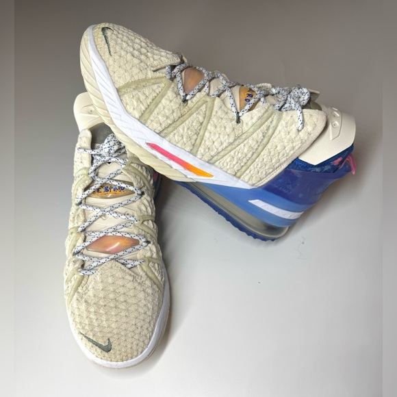 Nike LeBron XVIII 18 "Los Angeles By Day" Light Cream DB8148-200 Men's Size 10 - Picture 5 of 10
